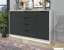 Тумба Интерлиния Концепт КТ-Т160 (антрацит/белый платинум)