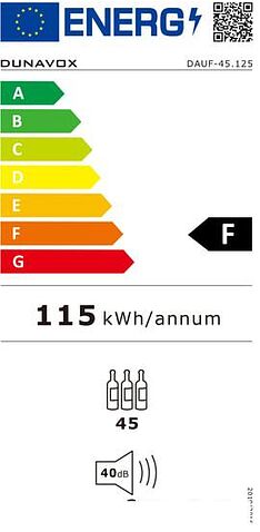 Винный шкаф Dunavox DAUF-45.125DOP.TO