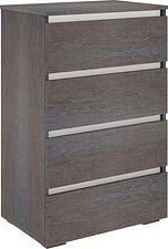 Комод Кортекс-мебель Бари 60 4ш (береза/береза/белый)