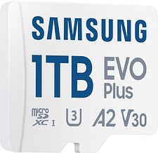 Карта памяти Samsung EVO Plus 2024 microSDXC 1TB (с адаптером) Карта памяти Samsung EVO Plus 2024 microSDXC 1TB (с адаптером)