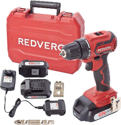 Дрель-шуруповерт RedVerg Power Сompact RD-S18MBL/U (с 2-мя АКБ, кейс)