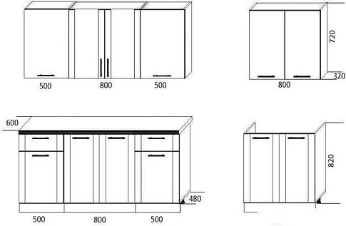 Готовая кухня ЭлиГард Виктория 2.6 (персидский жемчуг/ледяное дерево рамка/королевский опал)