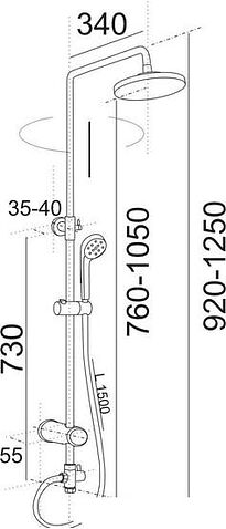 Душевая система  ЦС ДС001005