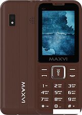 Кнопочный телефон Maxvi K21 (коричневый)