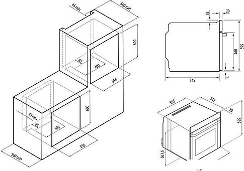 Электрический духовой шкаф Krona Essenza 60 BL