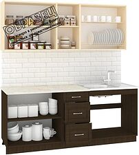 Готовая кухня Кортекс-мебель Корнелия Ретро 2.0 (дуб сонома) Готовая кухня Кортекс-мебель Корнелия Ретро 2.0 (дуб сонома)