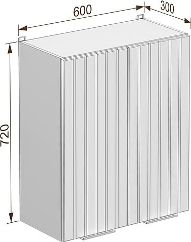 Шкаф навесной Arvento Корнелия Анта-плюс ВШ60 (капучино софт)