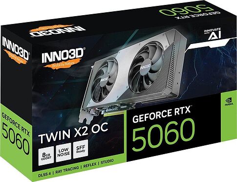 Видеокарта Inno3D GeForce RTX 5060 Twin X2 OC N50602-08D7X-195070N