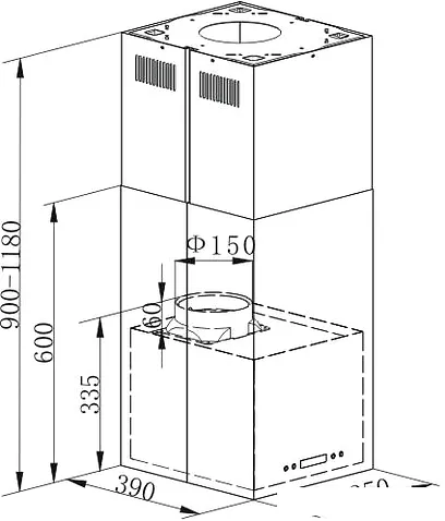 Кухонная вытяжка MAUNFELD Bath Light 35 (нержавеющая сталь)