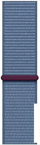 Умные часы Apple Watch Series 9 45 мм (алюминиевый корпус, серебристый/зимний синий, нейлоновый ремешок)