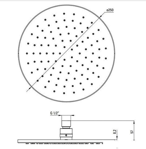 Верхний душ Deante Cascada Nero NAC N91K (черный)