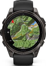 Умные часы Garmin Fenix 8 Sapphire, Titanium 47мм (угольно-черный DLC, пепельно-черный силиконовый ремешок) Умные часы Garmin Fenix 8 Sapphire, Titanium 47мм (угольно-черный DLC, пепельно-черный силиконовый ремешок)