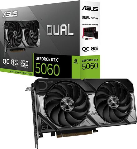 Видеокарта ASUS Dual GeForce RTX 5060 8GB GDDR7 OC Edition DUAL-RTX5060-O8G