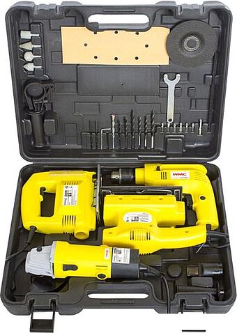 WMC Tools WMC-04 (ударная дрель, угловая шлифмашинка, электролобзик, шлифмашинка)