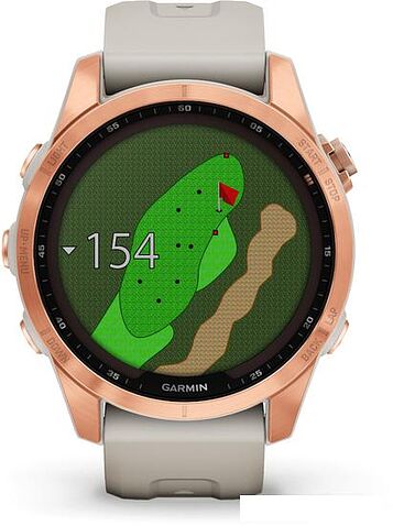 Умные часы Garmin Fenix 7S Solar 42 мм (розовое золото/песочный)