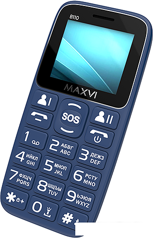 Кнопочный телефон Maxvi B110 (синий)