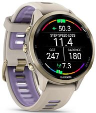 Умные часы Garmin Forerunner 970 47 мм (бежевый/фиолетовый)