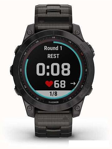 Умные часы Garmin Fenix 7 Sapphire Solar 47 мм (серый карбон/серый карбон титан)