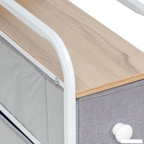 Комод Импэкс Leset Ноа 4 ящика узкий (белый/светло-серый)