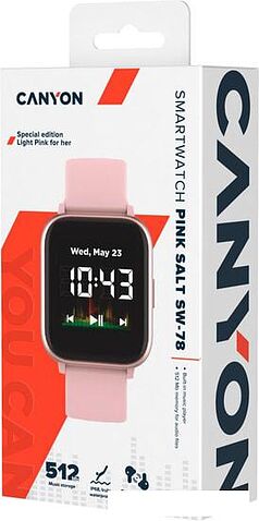 Умные часы Canyon Salt SW-78 (розовый)