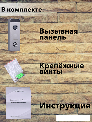 Вызывная панель Arsenal Рокси + (серебристый)