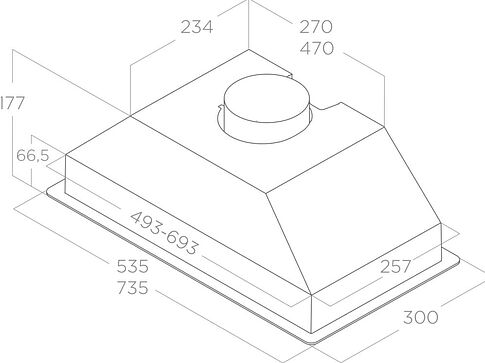 Кухонная вытяжка Elica Era S BL/A/72