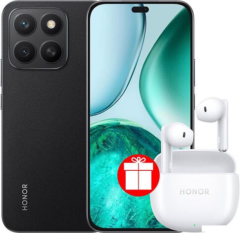 Смартфон HONOR X8c ABR-LX1 6GB/128GB международная версия (черный) и наушники HONOR Earbuds X6 по акции