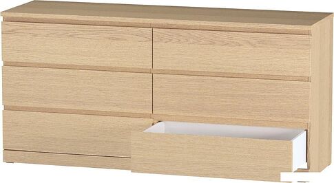 Комод Mio Tesoro Varma Prime 6D (дуб беленый)