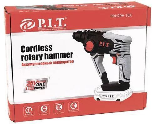 Перфоратор P.I.T PBH20H-16A/1 (с 1-им АКБ, кейс)