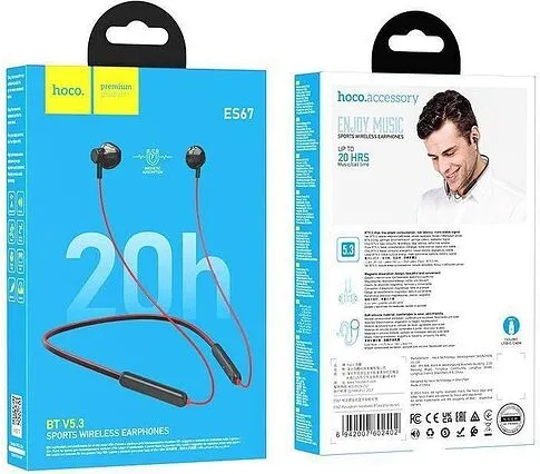 Наушники Hoco ES67 (черный/красный)