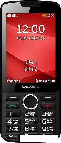 Мобильный телефон TeXet TM-308 (черный/красный)