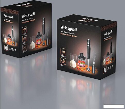 Погружной блендер Weissgauff WHB 370 PSB Silent Pro