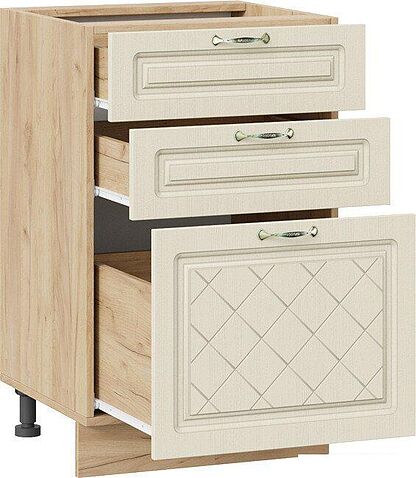 Шкаф напольный Трия Бьянка 1Н5Я3 (дуб крафт золотой/дуб ваниль)