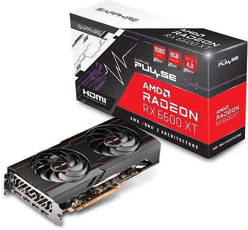 Видеокарта Sapphire Pulse Radeon RX 6600 XT 8GB GDDR6 11309-03-20G