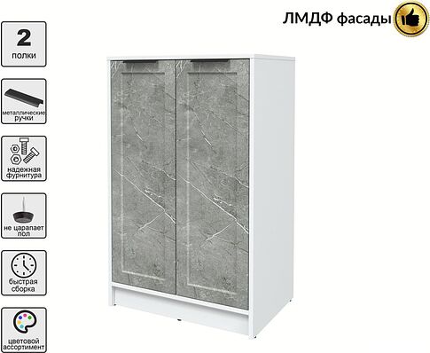 Тумба Интерлиния Концепт Тренд КТ-Т64 (белый платинум/керамика)