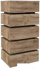 Комод Глазов Nature 6 (дуб табачный craft/черный)