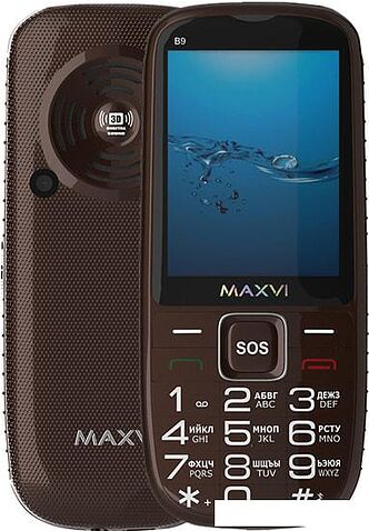 Мобильный телефон Maxvi B9 (коричневый)
