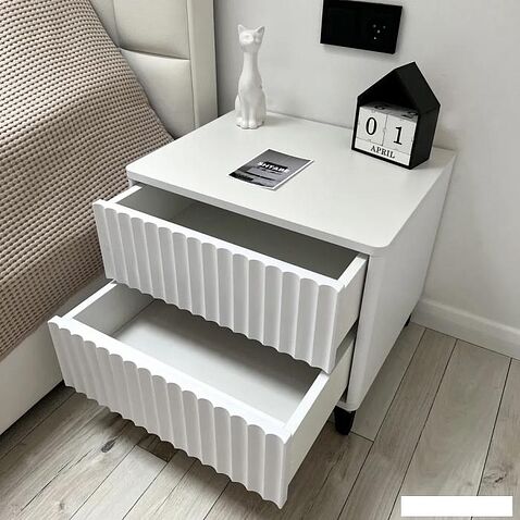 Тумба Shtabe Royal 5003 эко (белый/белый/черный)