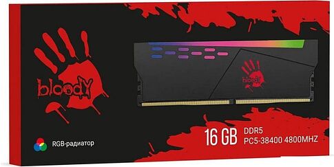 Оперативная память A4Tech Bloody RGB 16ГБ DDR5 4800 МГц BDM016A4800RS