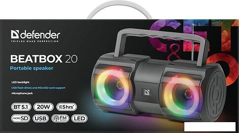 Беспроводная колонка Defender Beatbox 20