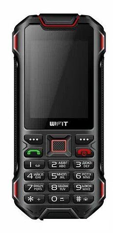 Кнопочный телефон Wifit Wirug F1 (черный/красный)