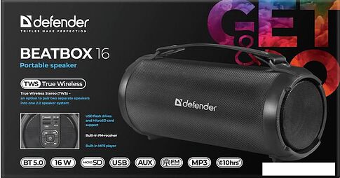 Беспроводная колонка Defender Beatbox 16