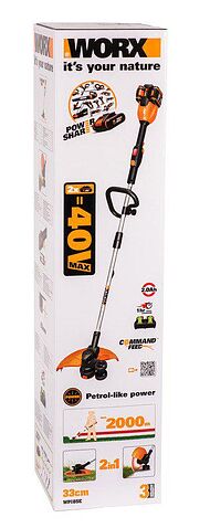 Триммер Worx WG185E (с 2-мя АКБ)