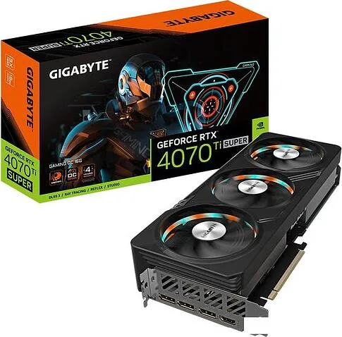 Видеокарта Gigabyte GeForce RTX 4070 Ti Super Gaming OC 16G GV-N407TSGAMING OC-16GD