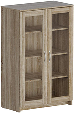 Тумба Mio Tesoro Сириус 2 двери со стеклом 78x123 2.02.03.390.3 (дуб сонома)