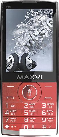 Кнопочный телефон Maxvi B6ds (красный)