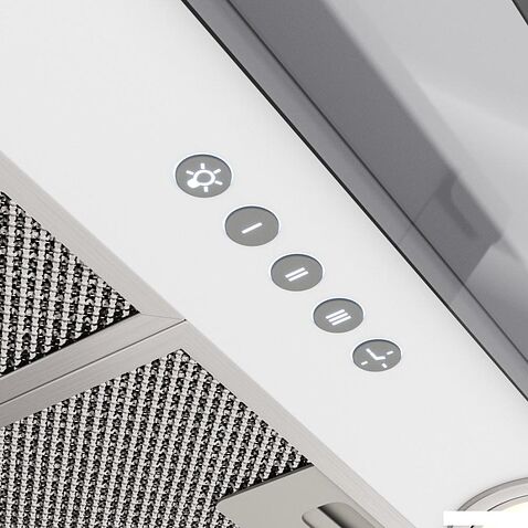 Кухонная вытяжка Elikor Sense Glass 60П-1000 229362 (белый/белое стекло)