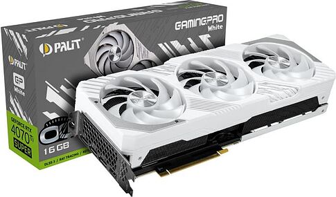 Видеокарта Palit GeForce RTX 4070 Ti Super GamingPro White OC 16GB NED47TST19T2-1043W