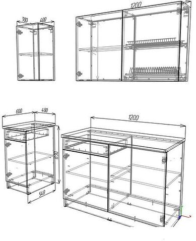 Готовая кухня ЭлиГард Urban 1.6 (белый)