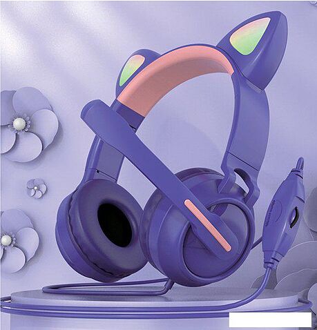 Наушники QUMO Game Cat (фиолетовый)